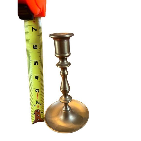 Brass Candle Stick Vintage 6.5 Inches Heavy - Picture 5 of 5